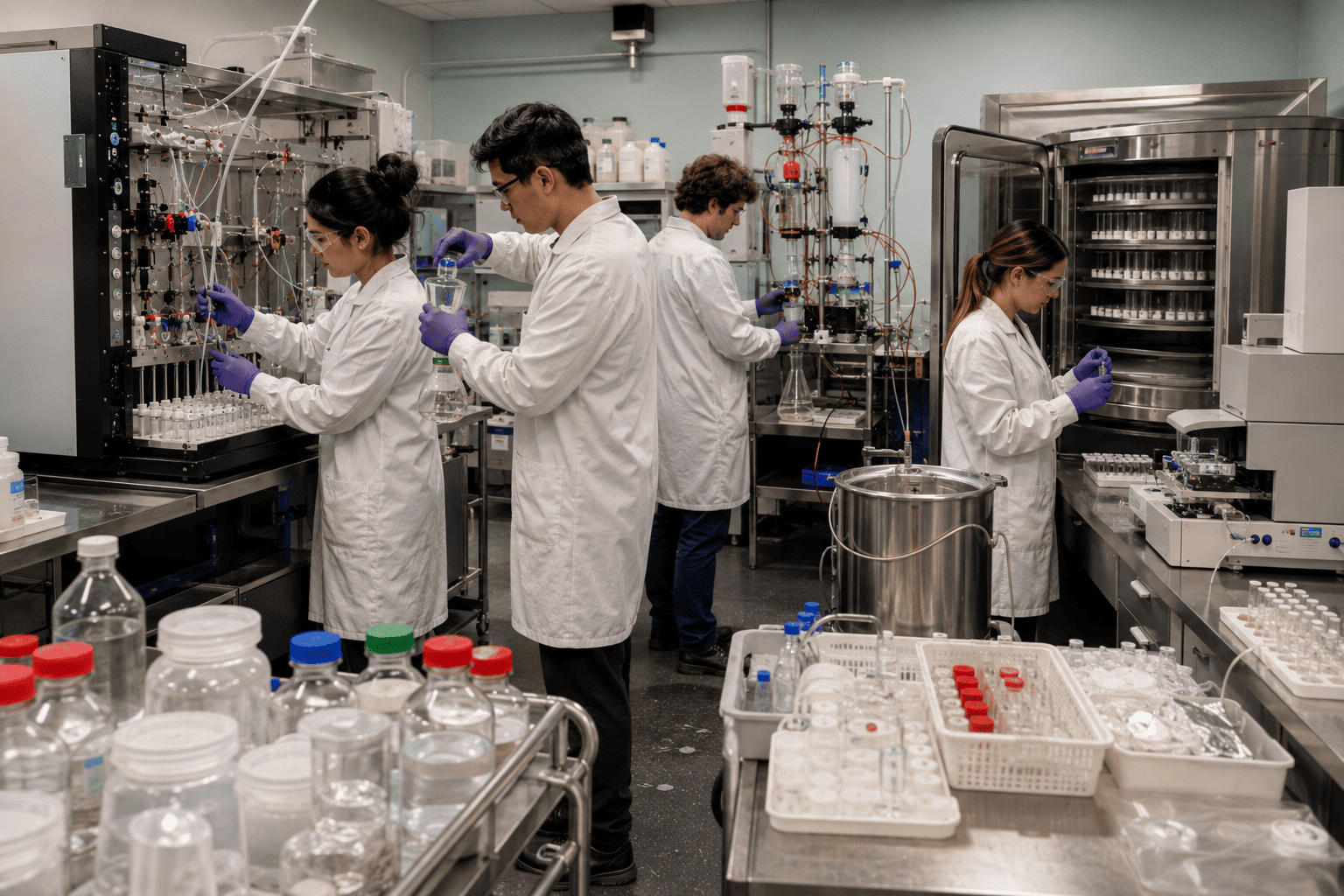 Custom peptide synthesis production workflow custom peptide synthesis workflow including purification QC and lyophilization